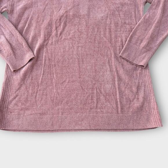 Barefoot Dreams CozyChic Ultra Lite V-Neck Sweater Women's Large Dusty Pink Cozy - Picture 6 of 7